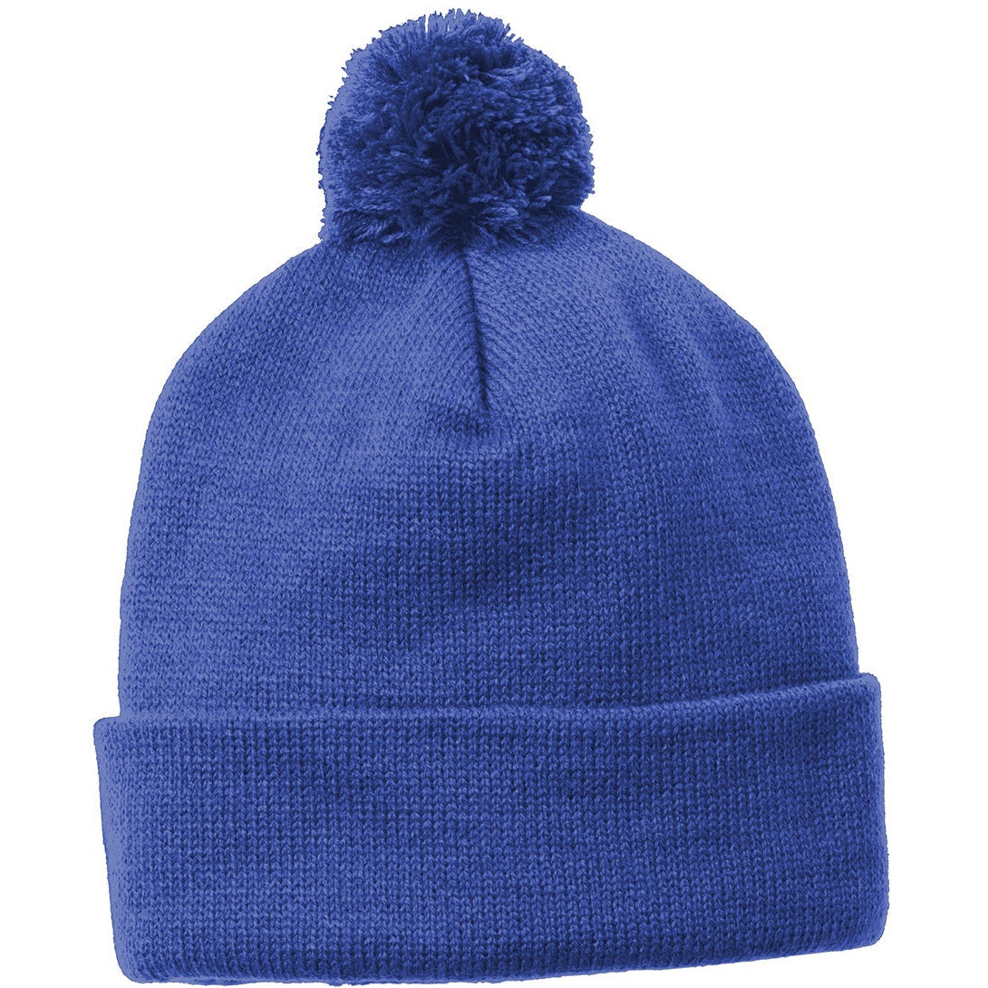 Sport-Tek Solid Pom Pom Beanie