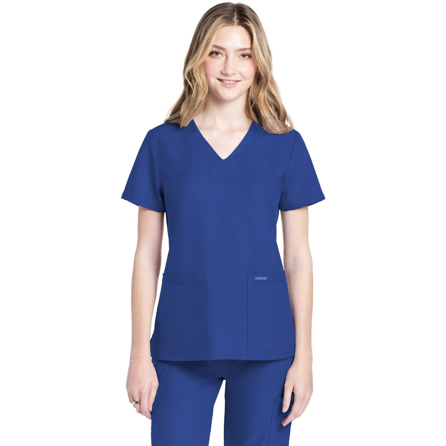 Cherokee Workwear Originals Ultra Women's 2-Pocket V-Neck Top