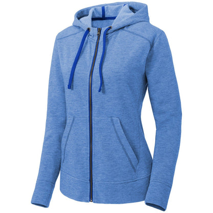 Sport-Tek Women's PosiCharge Tri-Blend Wicking Fleece Full-Zip Hooded Jacket