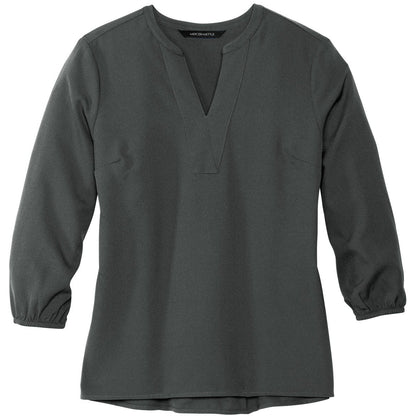 Mercer+Mettle Women's Stretch Crepe 3/4-Sleeve Blouse