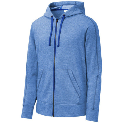 Sport-Tek PosiCharge Tri-Blend Wicking Fleece Full-Zip Hooded Jacket