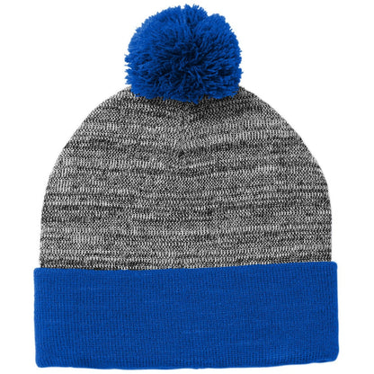 Sport-Tek Heather Pom Pom Beanie
