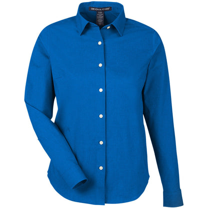Devon & Jones CrownLux Performance® Ladies' Spencer Poplin Shirt