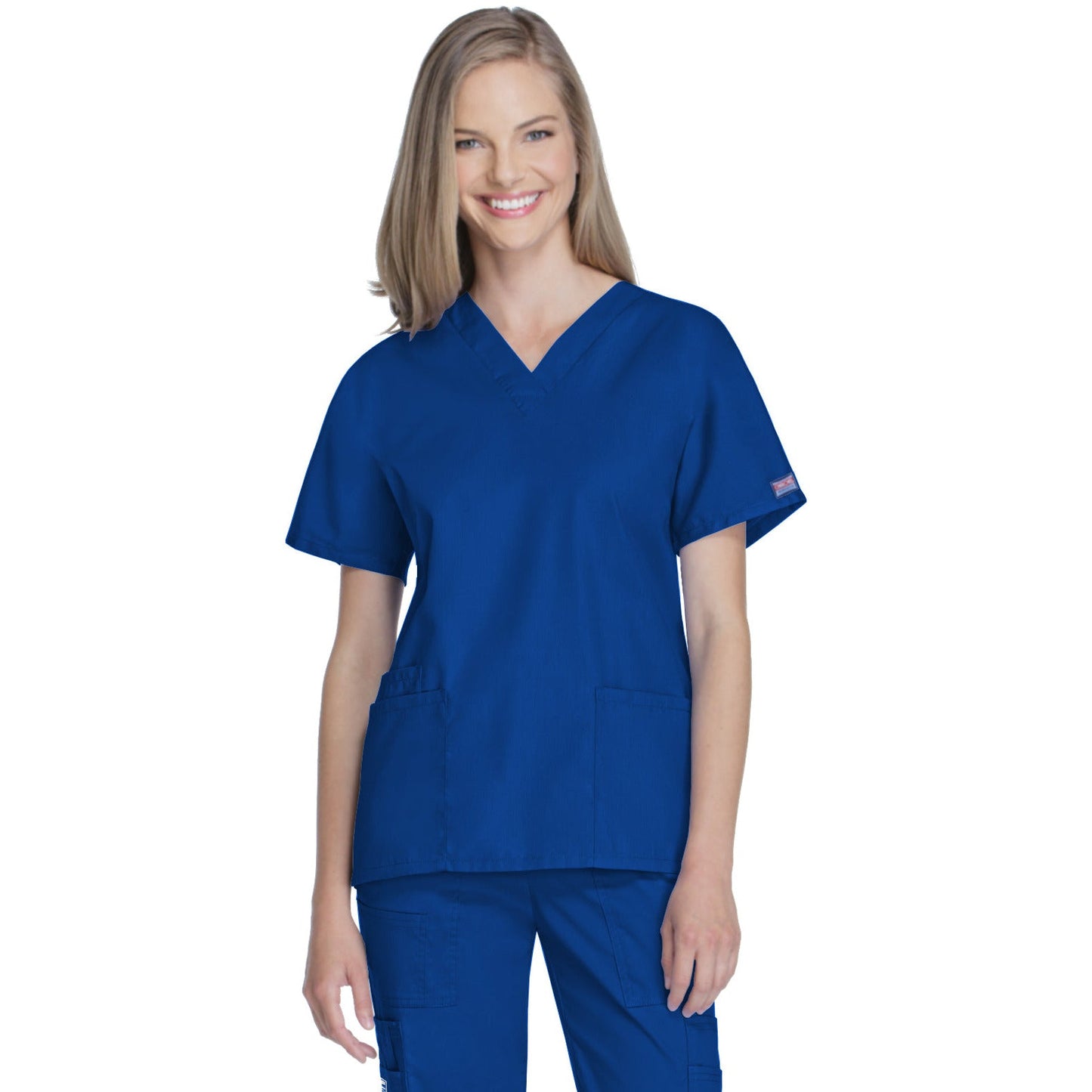 Cherokee Workwear Originals Women's 2-Pocket V-Neck Top