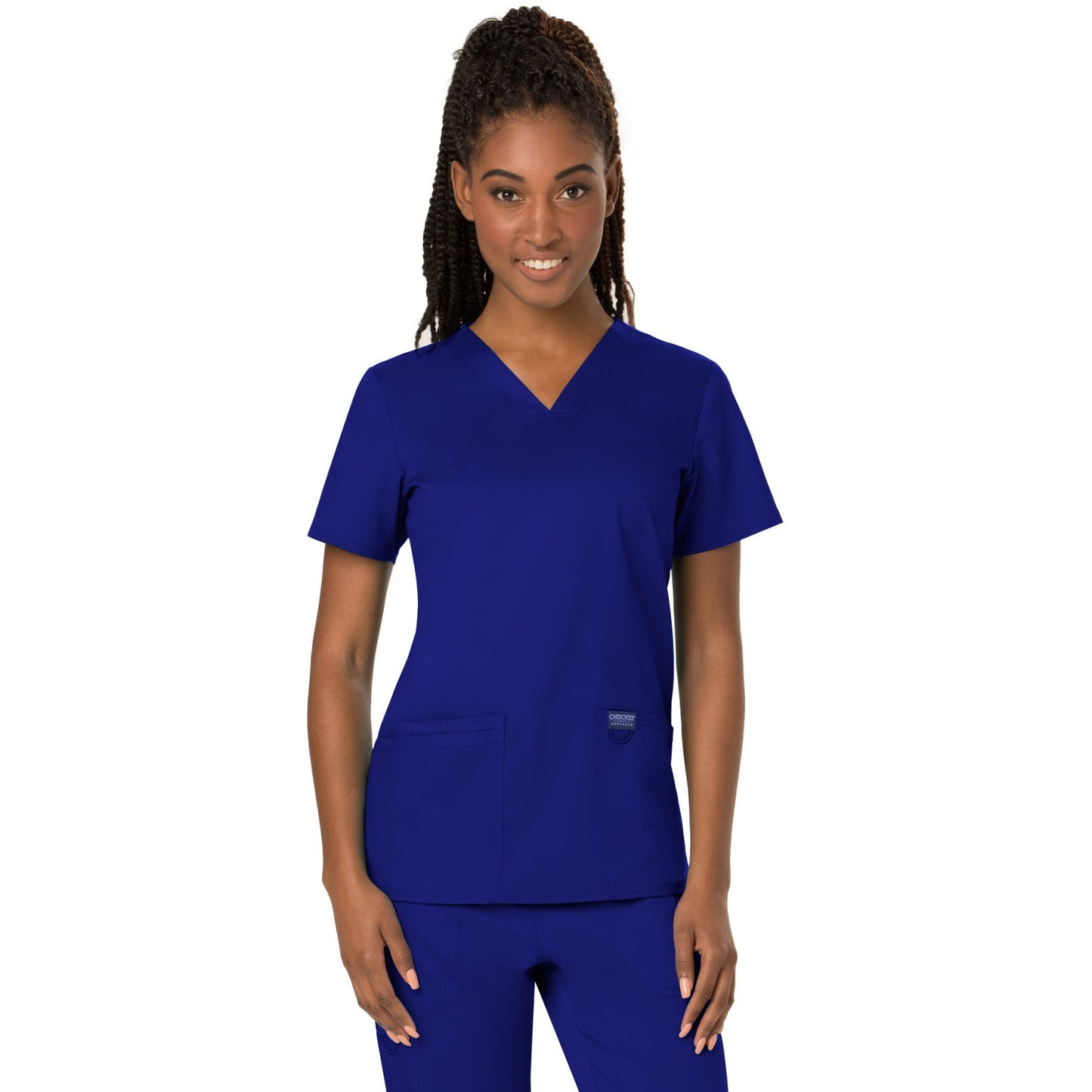Cherokee Workwear Revolution Women's 3-Pocket V-Neck Top